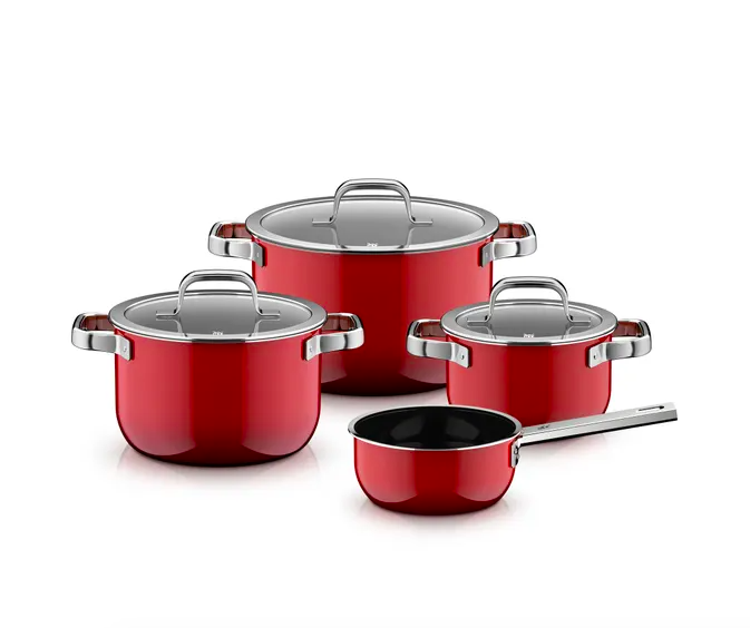 Набор кастрюль WMF Fusiontec Mineral Pro 4 предмета Passion Red (3201114095)