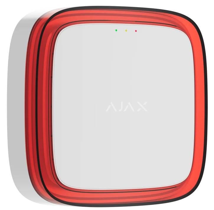 Сповіщувач бездротовий світловий адресний пожежний Ajax EN54 FireProtect VAD Jeweller White