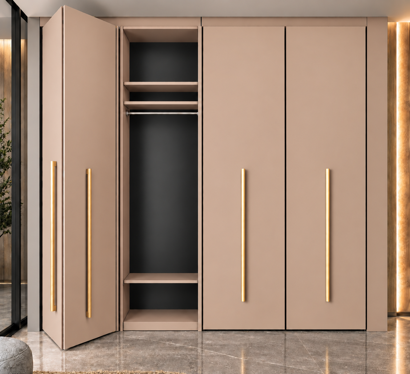 Шкаф с раздвижной системой Lozovoy Design Lab Basic 1.0. 240х240б см Капучино (LDL_BSHК_004)