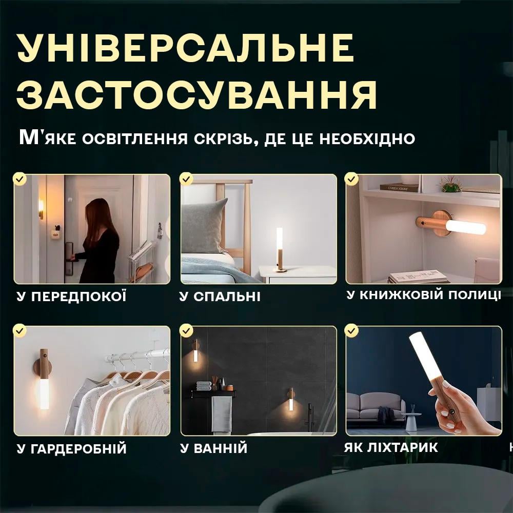 Світильник акумуляторний настінний BRS з датчиком руху на стіну (452589569) - фото 4 Світильник акумуляторний настінний BRS з датчиком руху на стіну (452589569) - фото 4