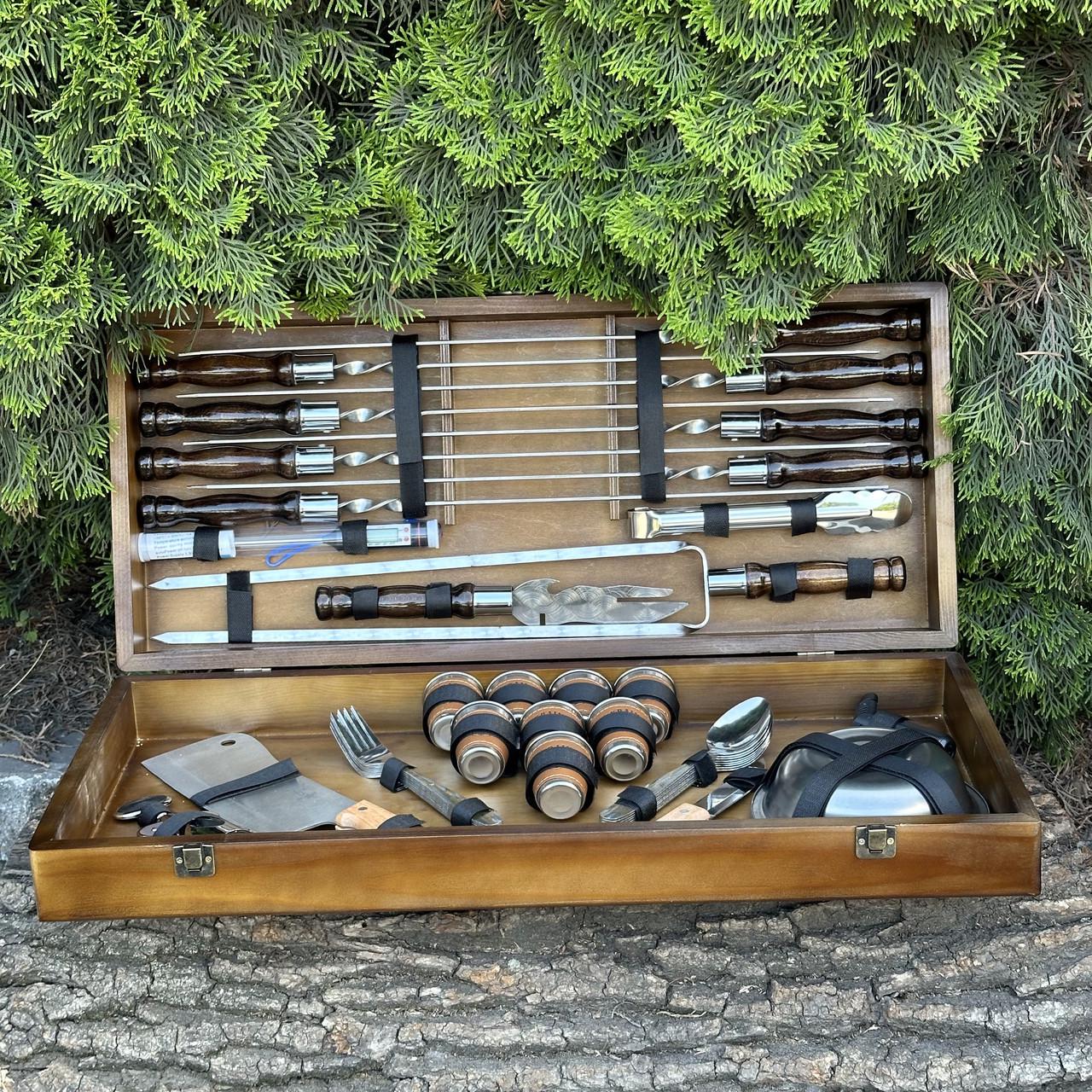 Набор подарочный для барбекю Mzavod Магнат Коричневый (27728687) - фото 2 Набор подарочный для барбекю Mzavod Магнат Коричневый (27728687) - фото 2