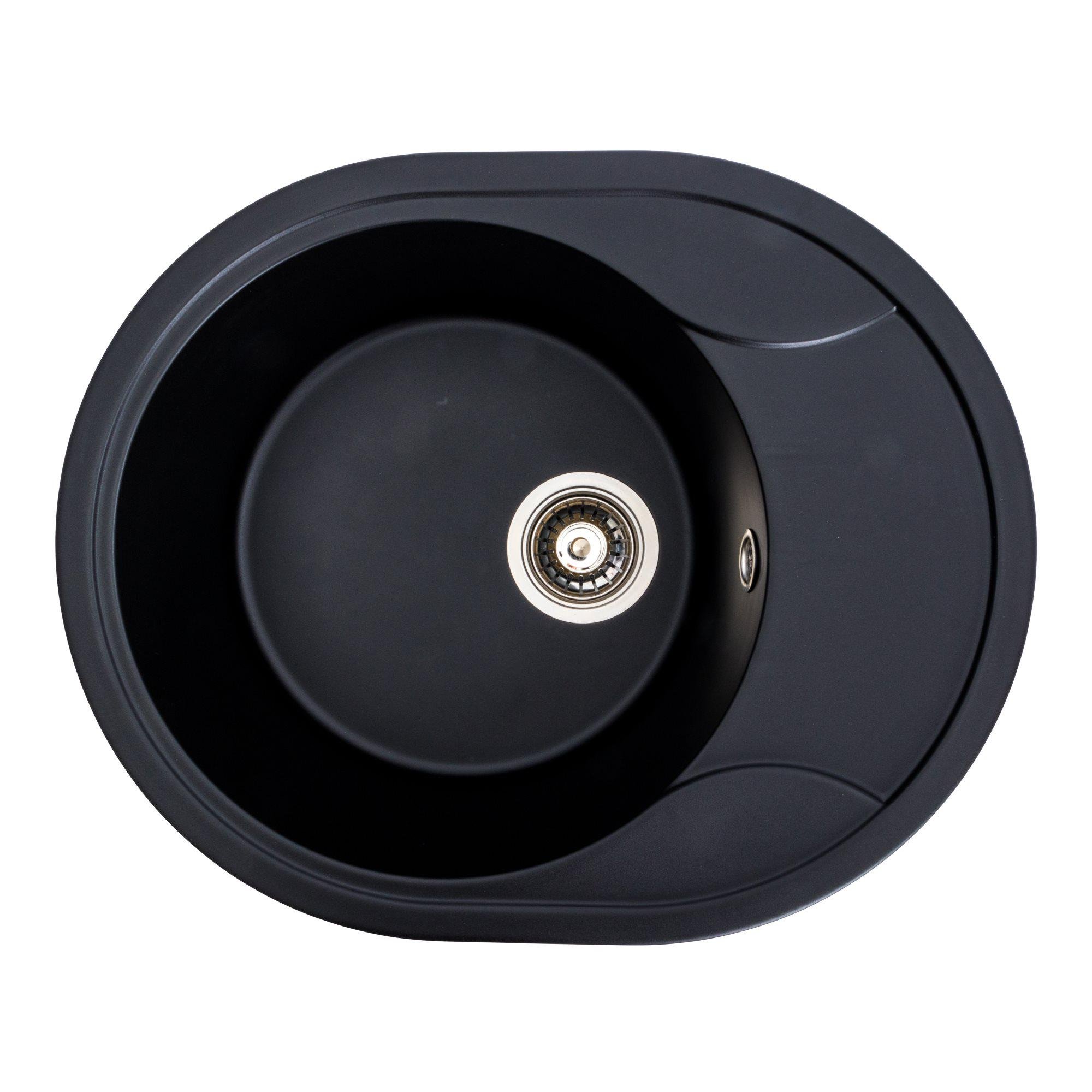 Мойка для кухни гранитная Platinum 5847 ONYX матовая Черный Мойка для кухни гранитная Platinum 5847 ONYX матовая Черный