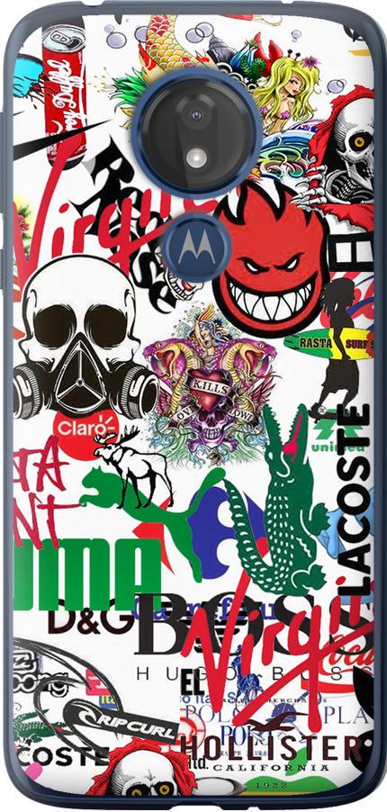 Чехол на Motorola Moto G7 Power Many different logos (4022u-1657-42517)