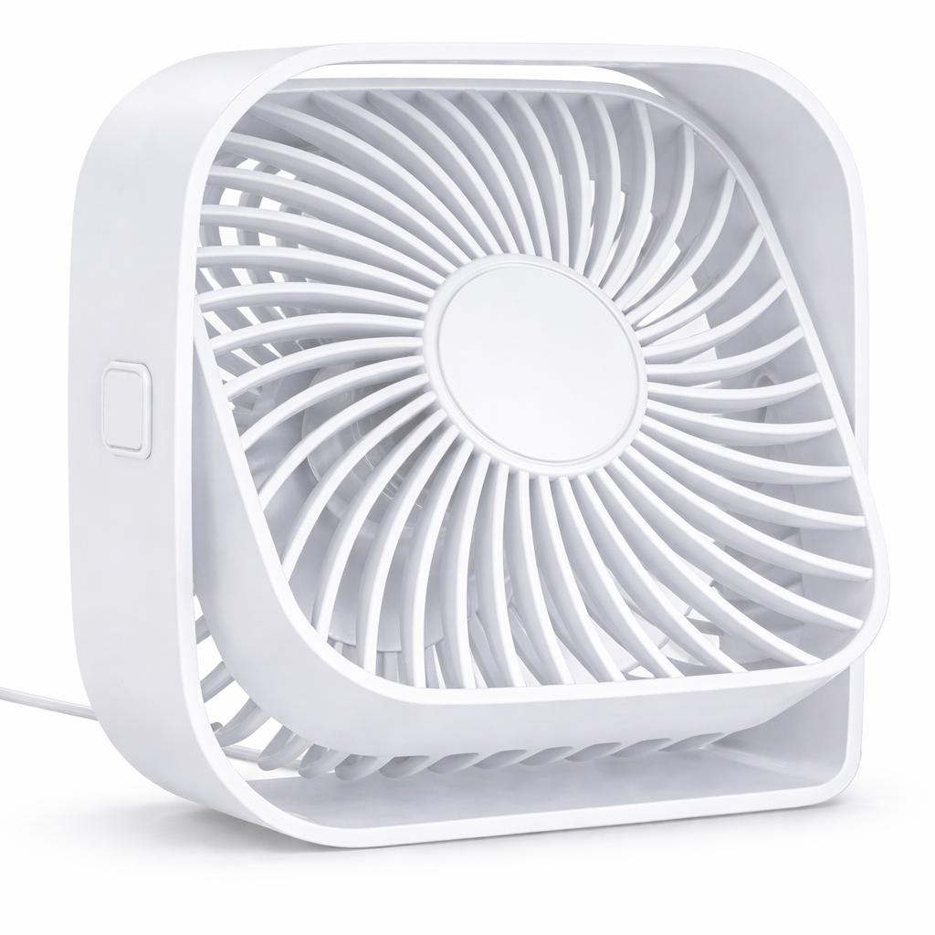 Вентилятор USB портативный настольный с регулировкой скорости TOPK K50 White