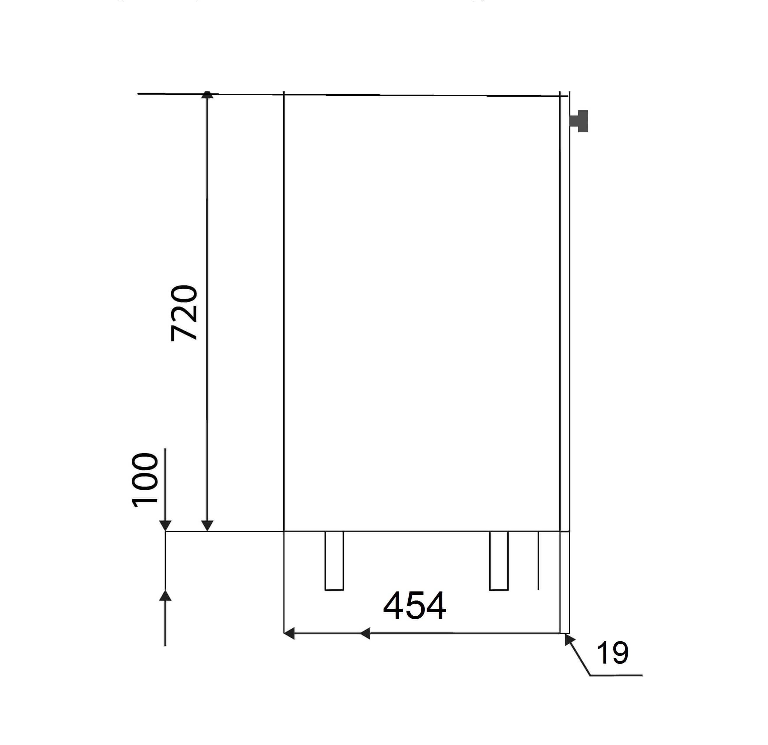 Тумба-мийка дводверна МАКСІ-МЕБЛІ без мийки без стільниці Люкс з фарбованими фасадами МДФ 600 мм Дуб сонома/Білий (73103) - фото 3