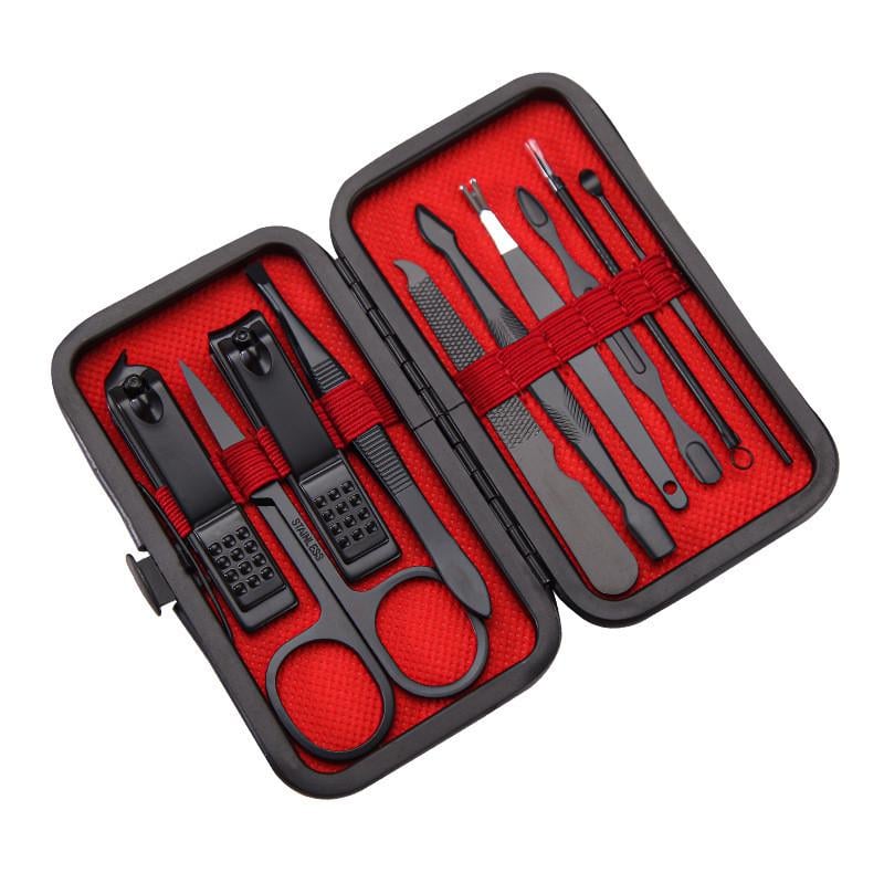 Маникюрный набор RIAS Manicure Suit MS-10-1 в пенале 10в1 Black (3_06047)