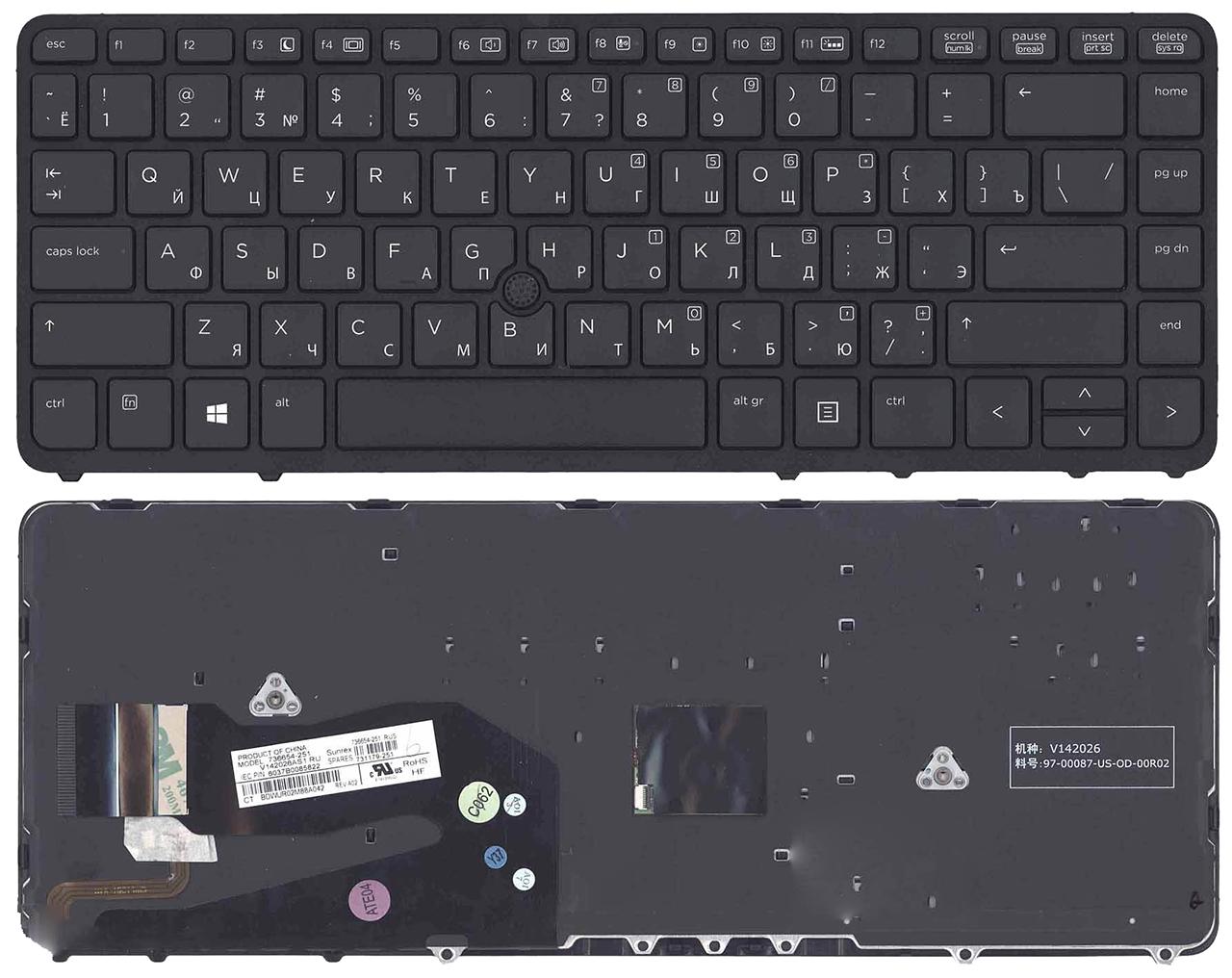 ᐉ Клавіатура для ноутбука HP EliteBook 850 G2 з підсвічуванням клавіш ...