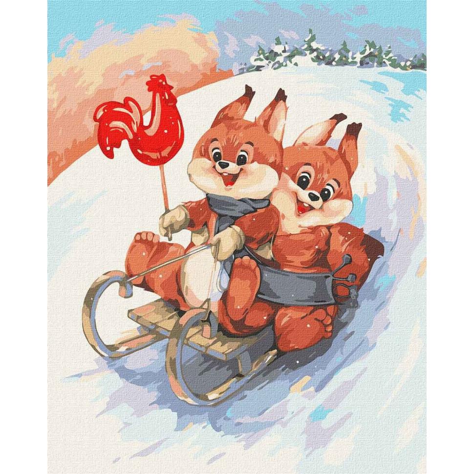 Картина по номерам Идейка Вместе веселее 40x50 см (KHO2375)