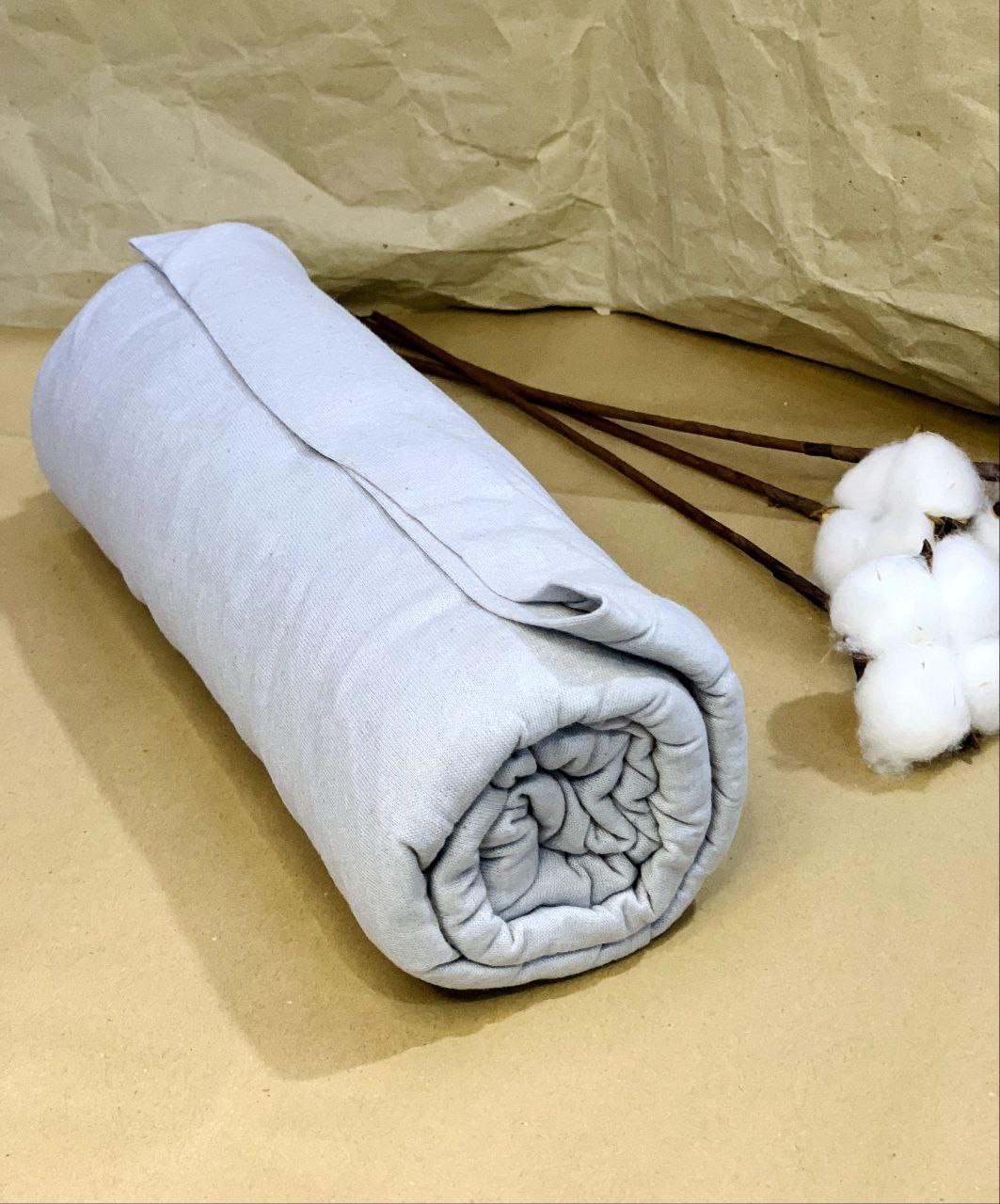 Простынь на резинке махровая 180х200 см Серый