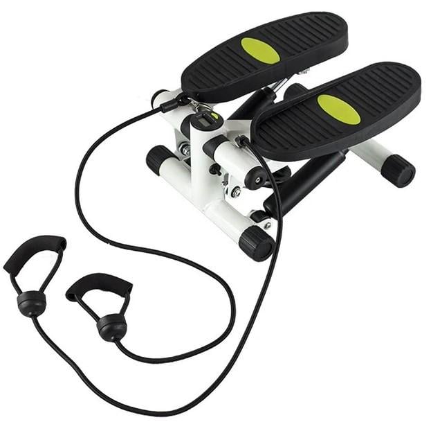 Степер механічний з еспандерами HMS S3038 Чорно-білий (300164)