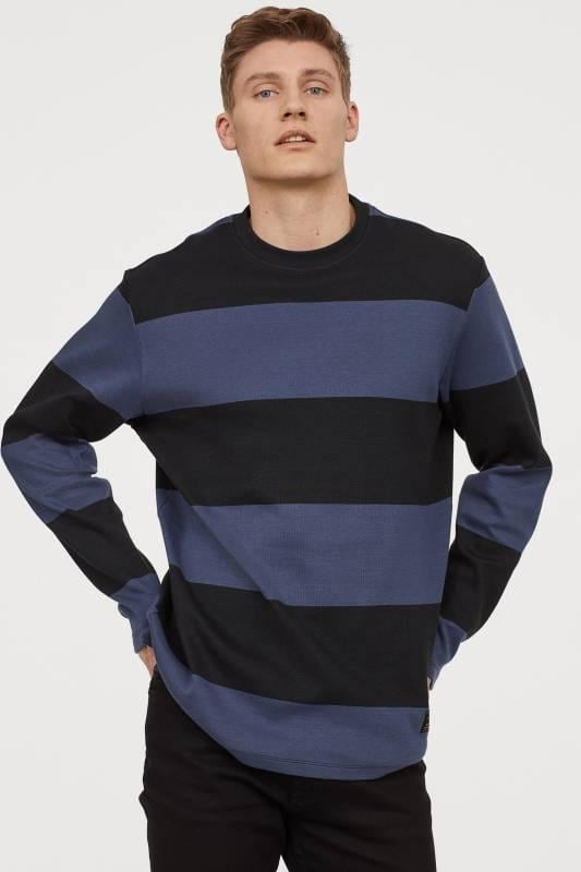 Свитшот H&M Полоска S Черный (7591259)