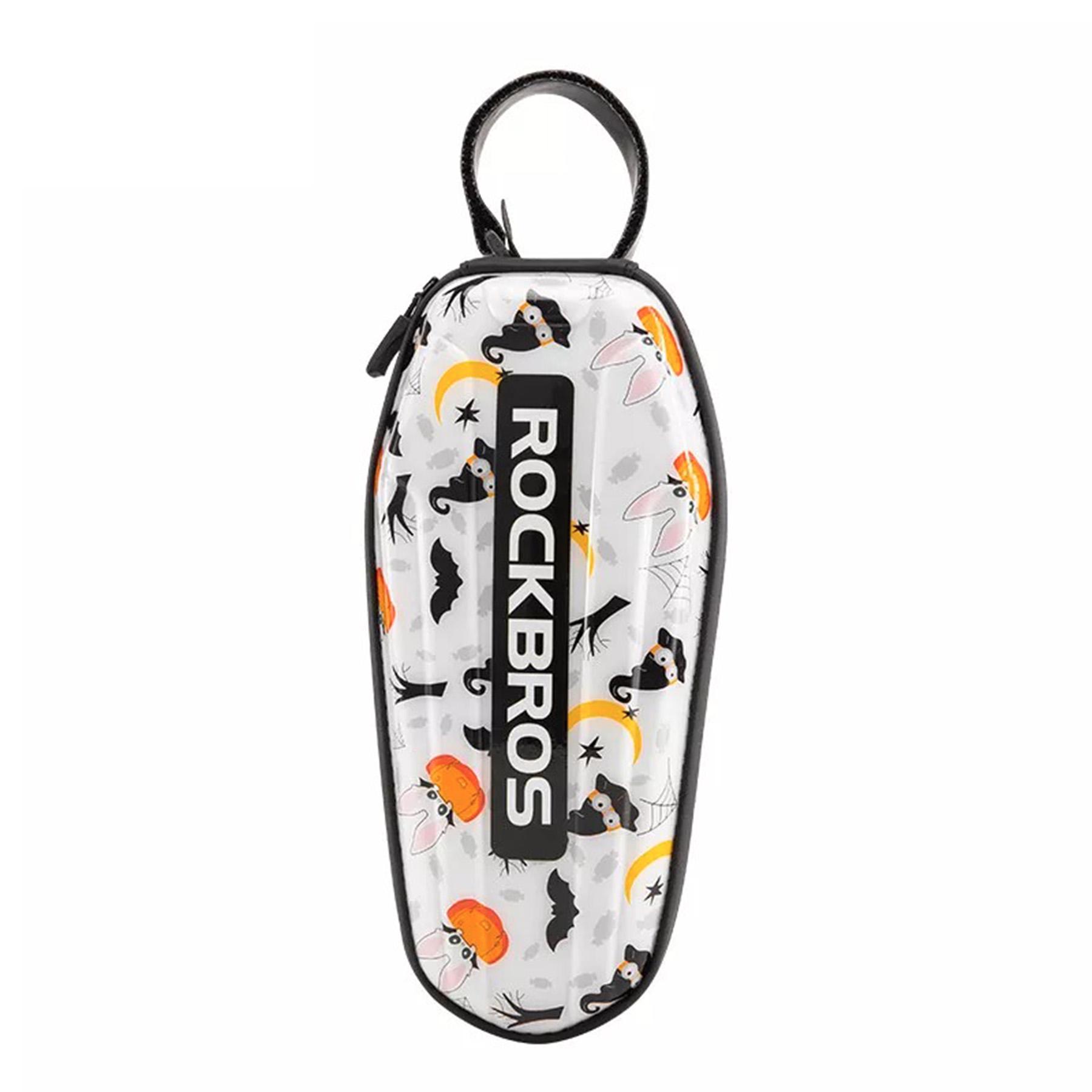 Сумка на раму ROCKBROS W017 с жестким корпусом Halloween каркасная Белая (RB-W017-7093)