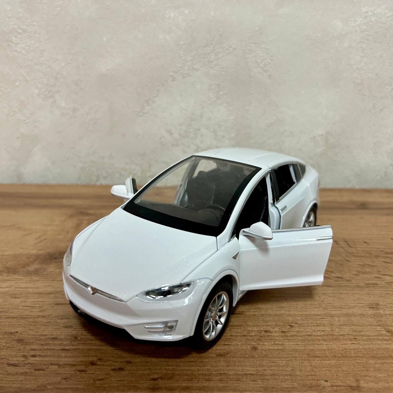 Игрушечная машинка Tesla Model 1:24 металлическая Белый (2403C White) - фото 7