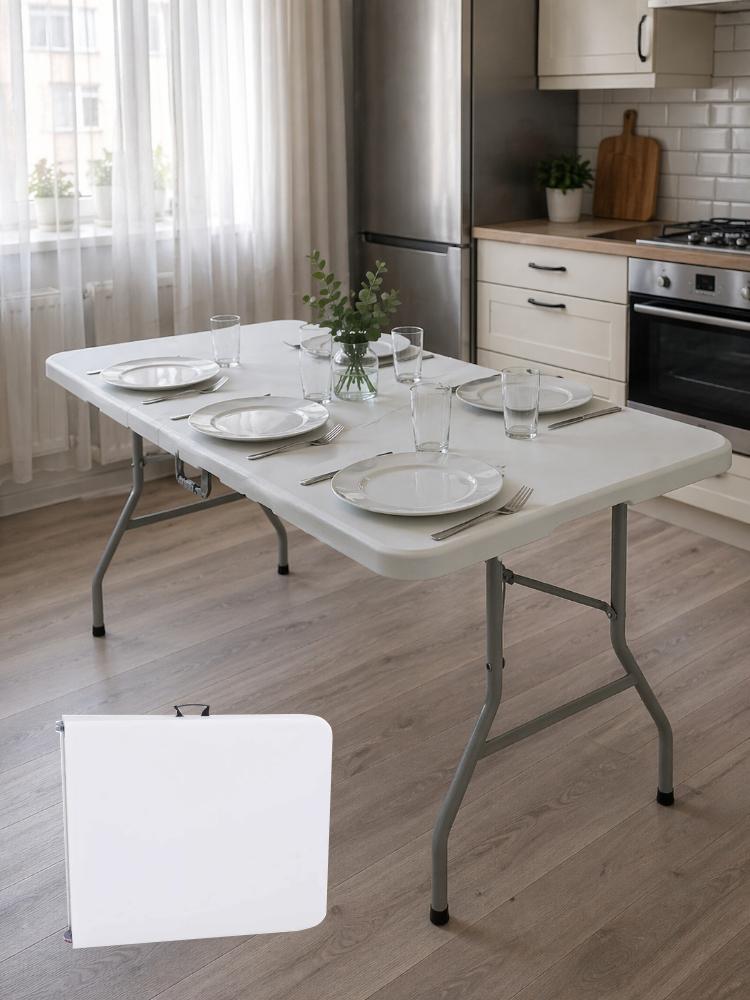 Стол обеденный раскладной кухонный WhiteClassic 180x70x74 см (2607-01)