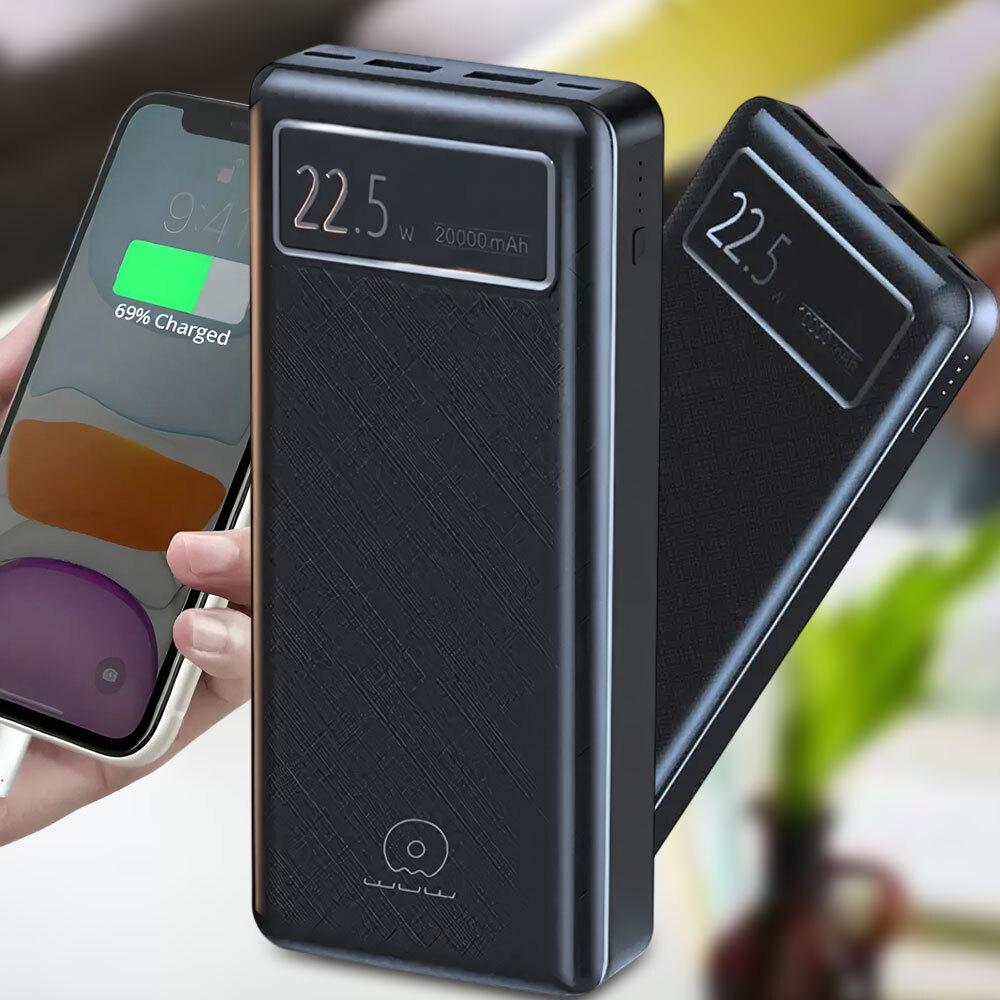 Повербанк WUW-Y100 22,5W 20000 mah Чорний (2627) - фото 2 Повербанк WUW-Y100 22,5W 20000 mah Чорний (2627) - фото 2