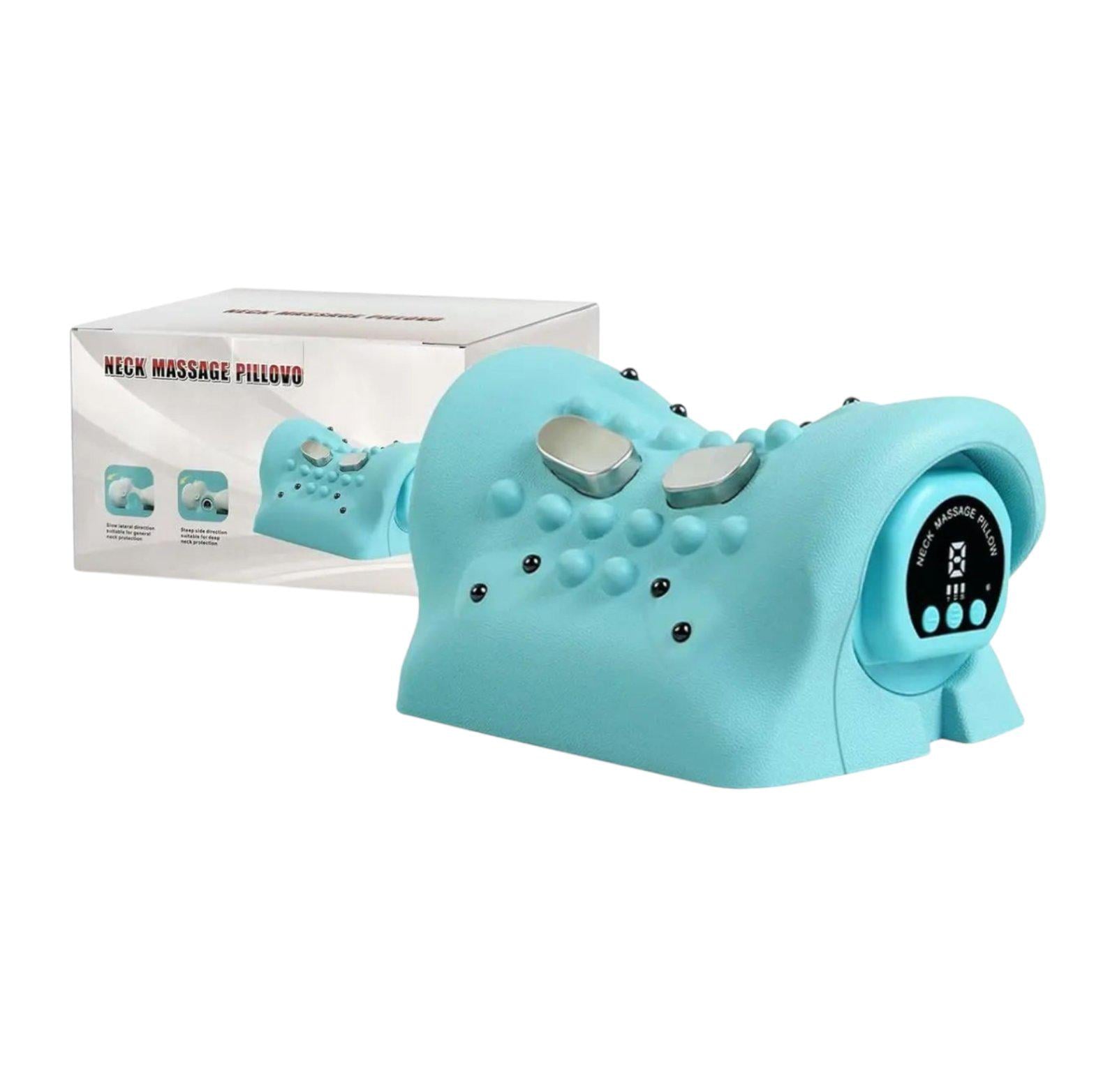 Массажер для шеи Neck Massager Pillow электрический с подогревом и вибрацией для снятия напряжения и усталости.