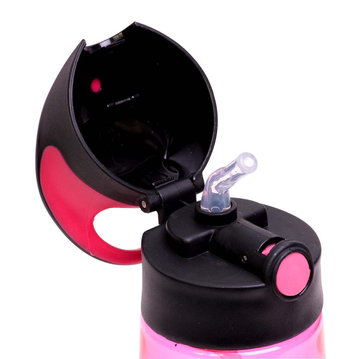 Бутылка детская для воды с трубочкой Kamille КМ-2300 из пластика 350 мл Розовый (150-84-2300.2) - фото 4 Бутылка детская для воды с трубочкой Kamille КМ-2300 из пластика 350 мл Розовый (150-84-2300.2) - фото 4