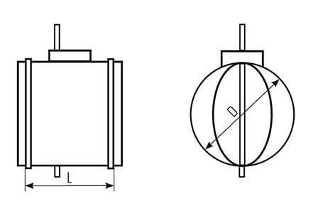 Дросель-клапан круглого перерізу d125 мм (1611-2) - фото 2 Дросель-клапан круглого перерізу d125 мм (1611-2) - фото 2