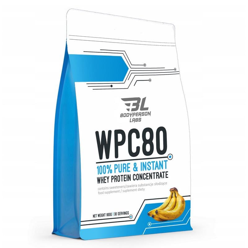 Протеин сывороточный Bodyperson Labs WPC80 900 г Банан