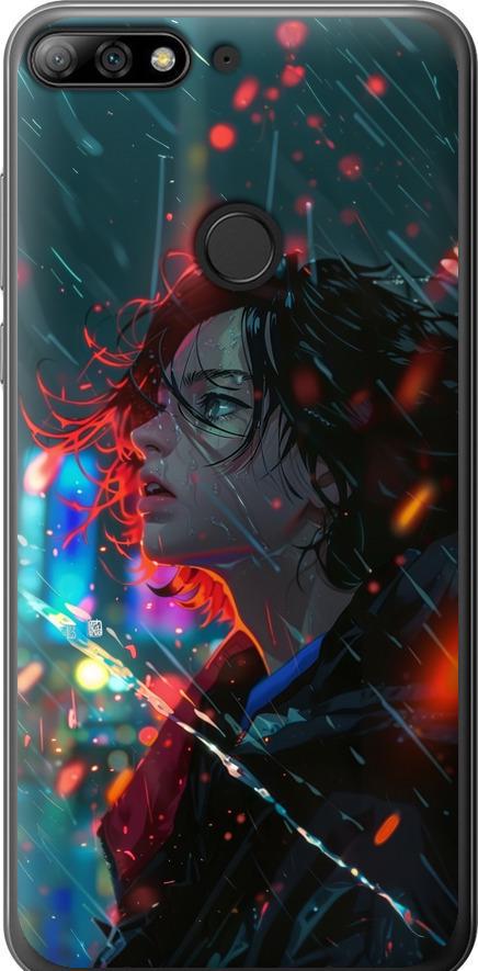 Чехол на Huawei Honor 7C Pro Ночные огни (6096u-2070-42517)