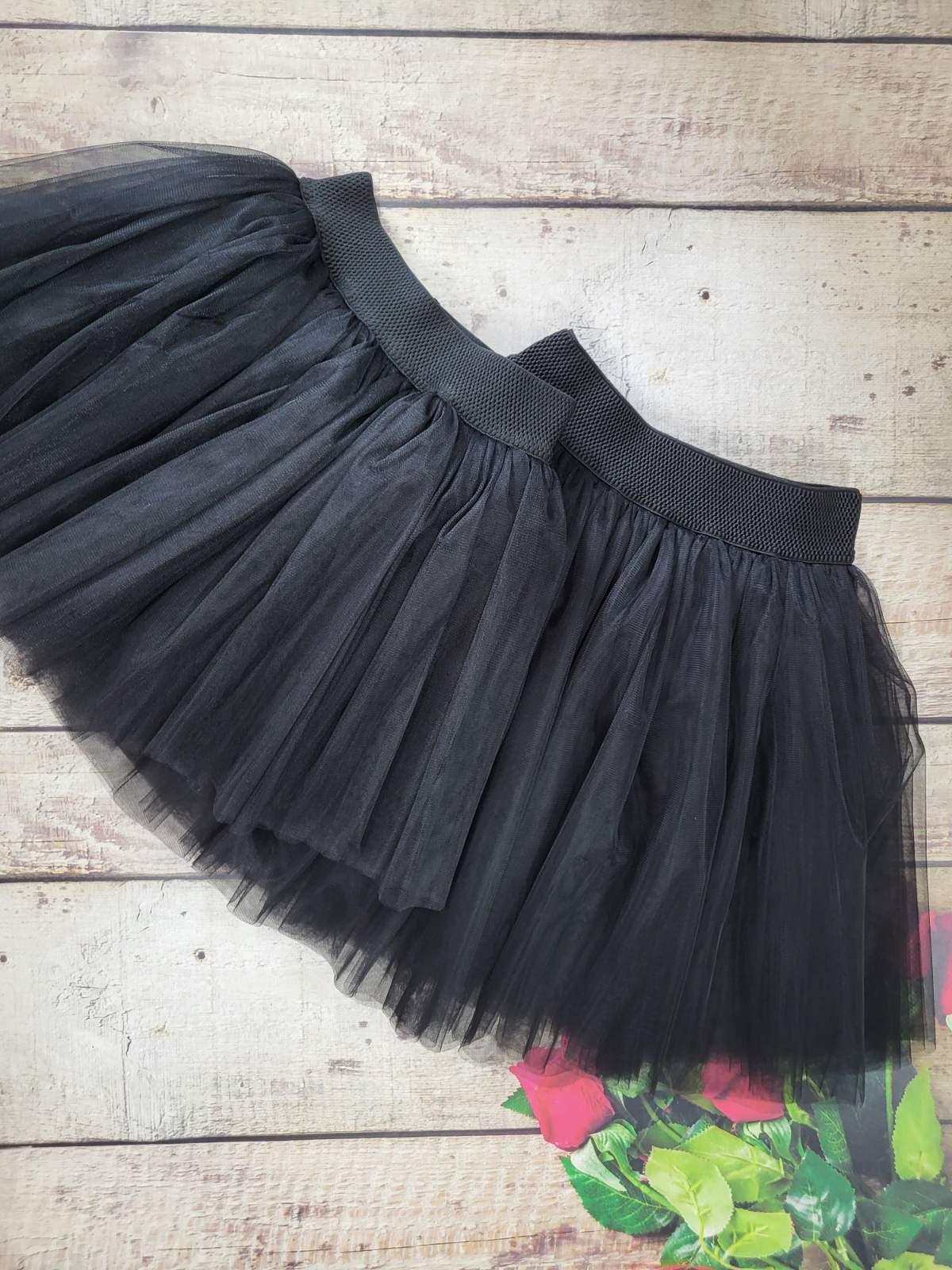 Юбка Пачка в школу для девочки 128 см Черный - фото 3