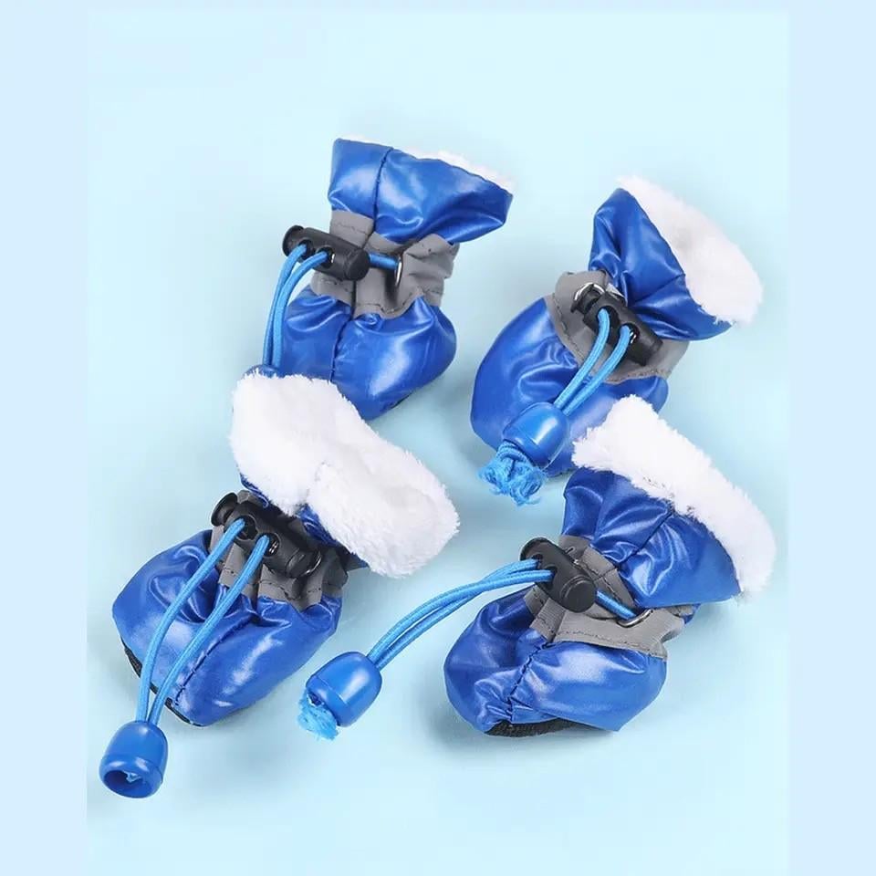 Обувь для собак с мехом мешочки р. 5 Blue (5344)