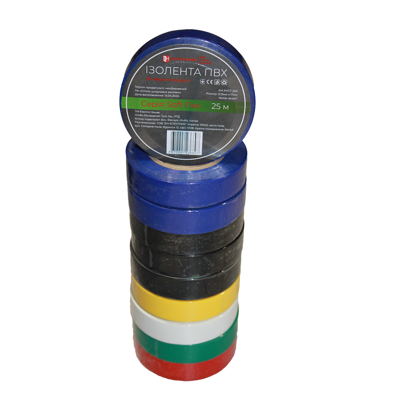 Ізоляційна стрічка ПВХ Soft Flex асорті 25 м (3165101857)