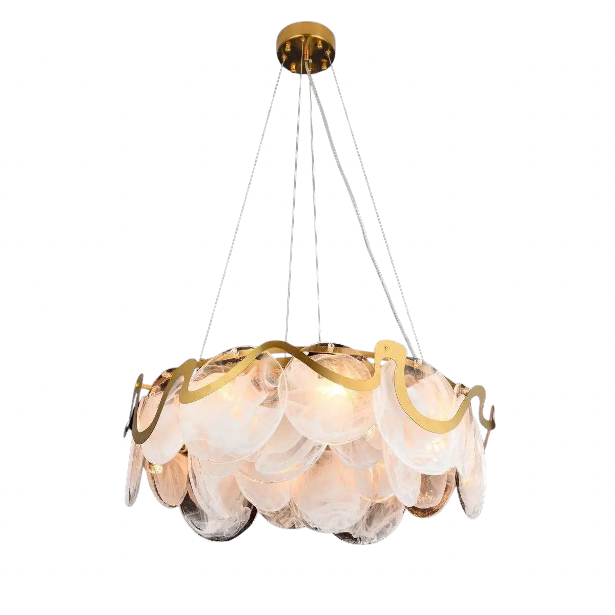 Люстра Sirius с хрустальным плафоном под восемь ламп Е14 Медный (Ш 88067/600)