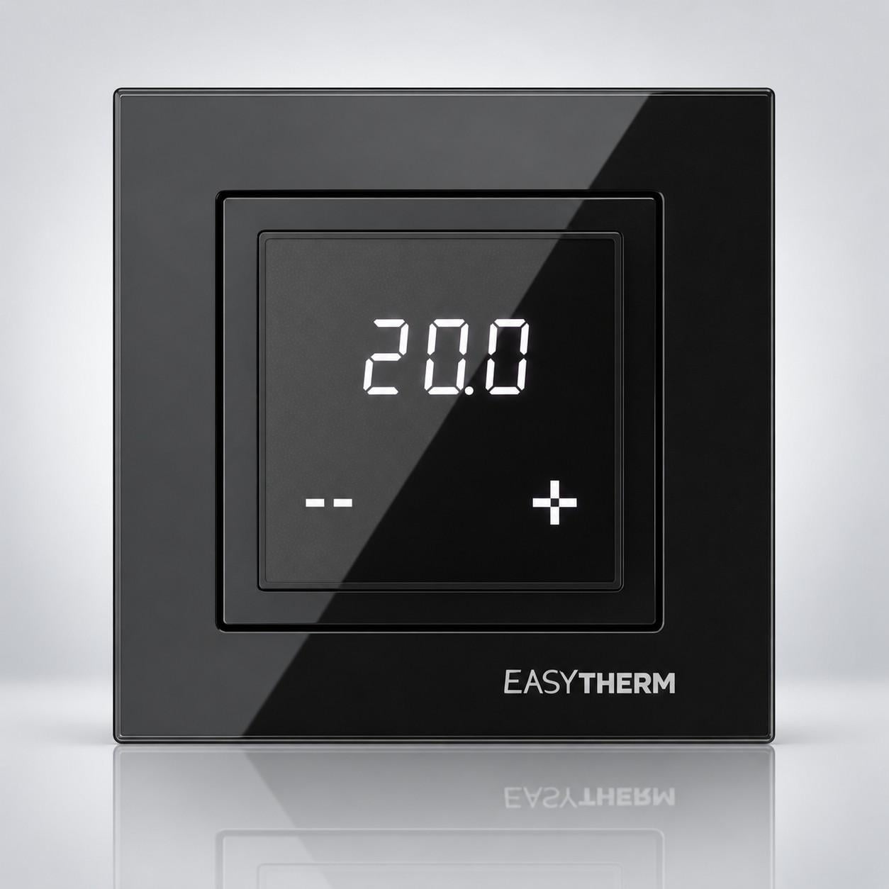 Терморегулятор для теплого пола EasyTherm ET-35 16 А с датчиком пола сенсорный с дисплеем Черный