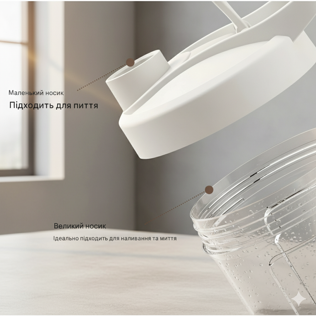 Шейкер спортивный с мерными отметками пищевой PP 400 мл Прозрачный (2815306540) - фото 8 Шейкер спортивный с мерными отметками пищевой PP 400 мл Прозрачный (2815306540) - фото 8