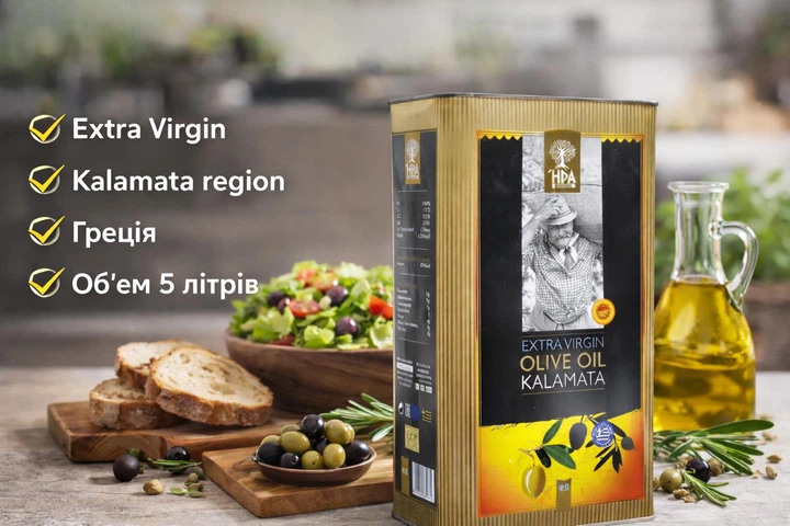 Олія оливкова холодного віджиму Kalamata extra virgin 5 л