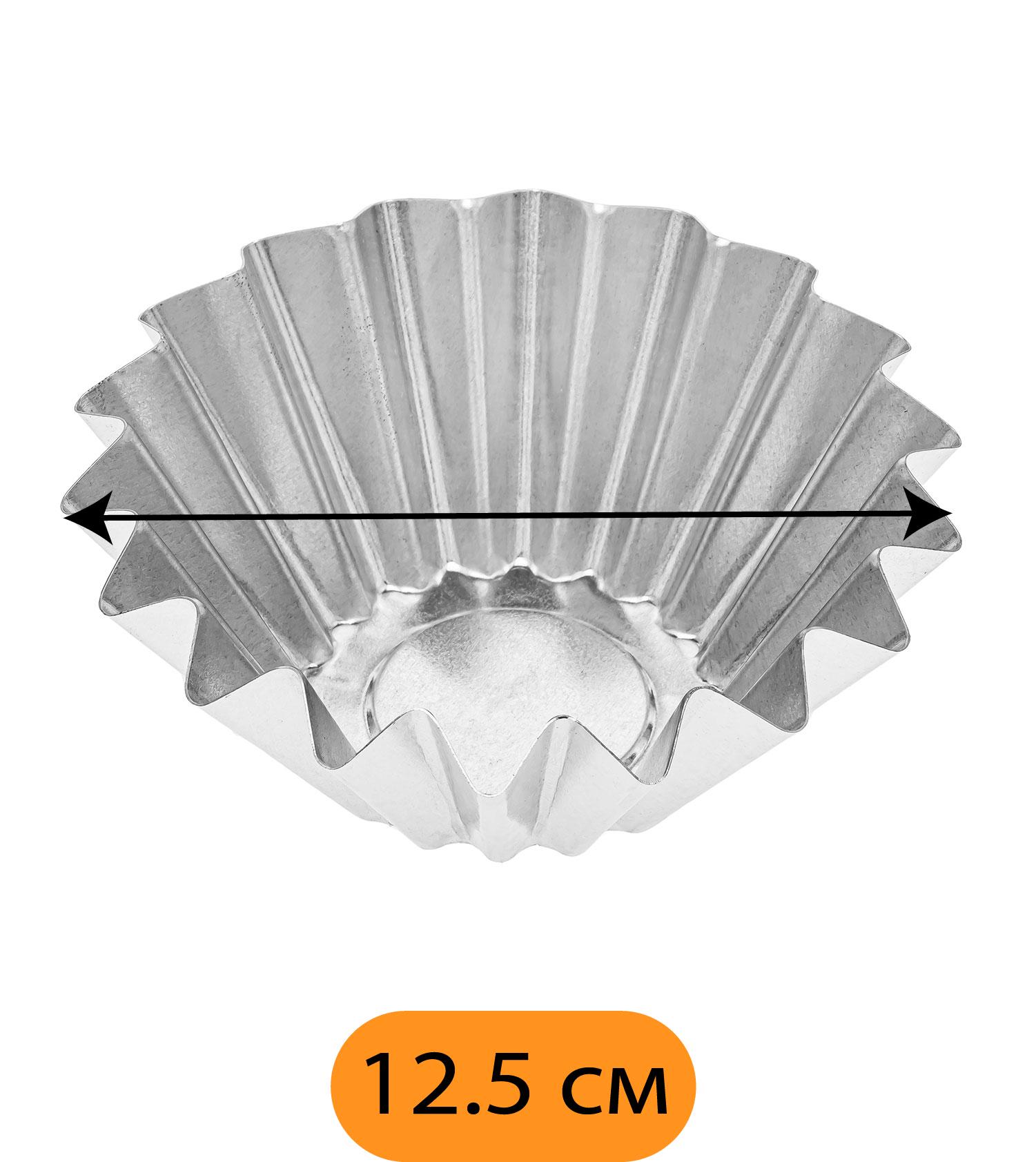 Формочка большая для выпечки корзин/кексов и тарталеток Ø 12,5х6,5х5 см (84137) - фото 7 Формочка большая для выпечки корзин/кексов и тарталеток Ø 12,5х6,5х5 см (84137) - фото 7