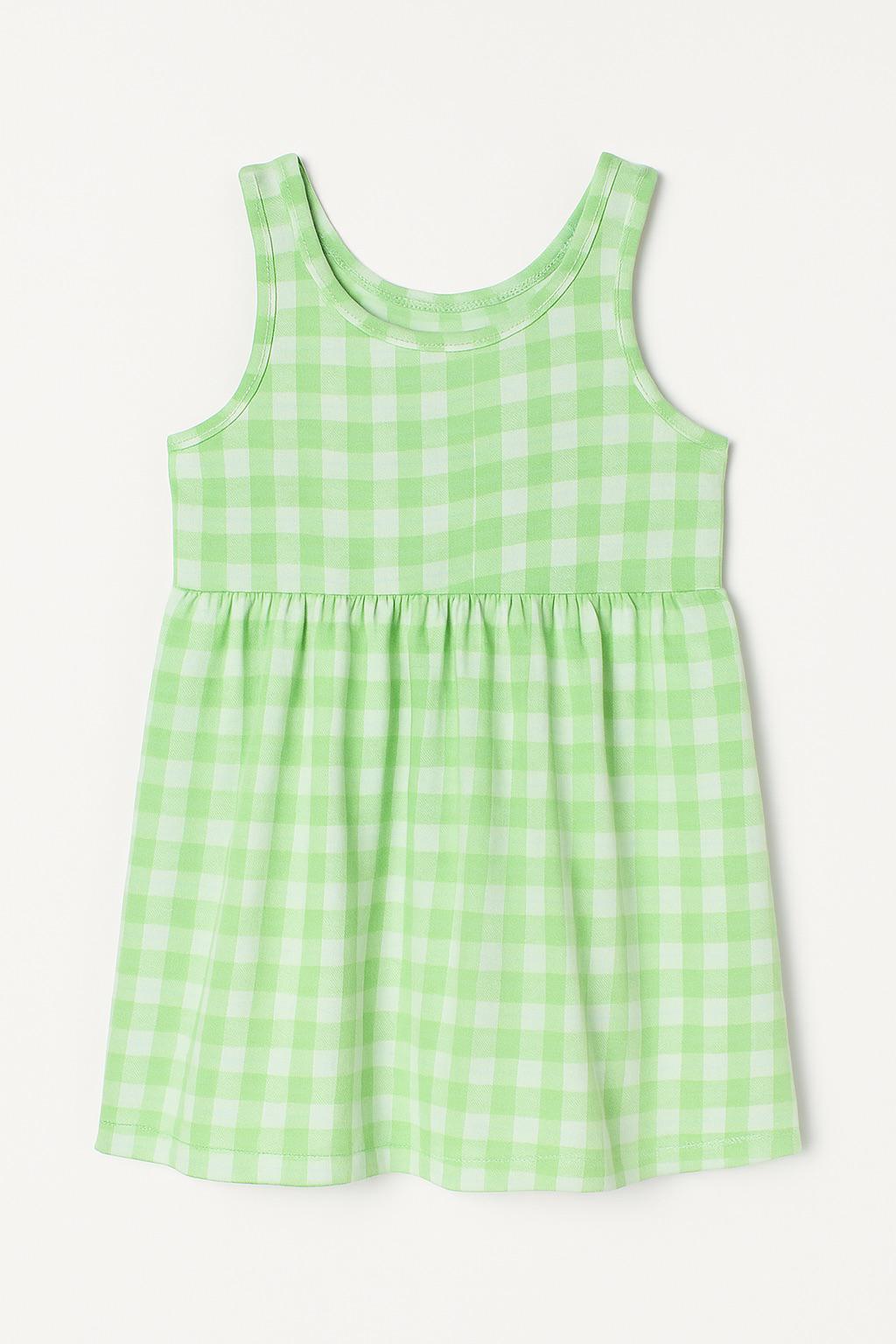 Платье Primark 7671210 Клеточка 74 см Зеленый