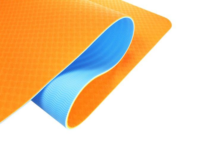 Килимок для йоги та фітнесу U-Powex TPE Yoga mat 183х61х0,6 см Orange/Blue (A-012829) - фото 2 Килимок для йоги та фітнесу U-Powex TPE Yoga mat 183х61х0,6 см Orange/Blue (A-012829) - фото 2