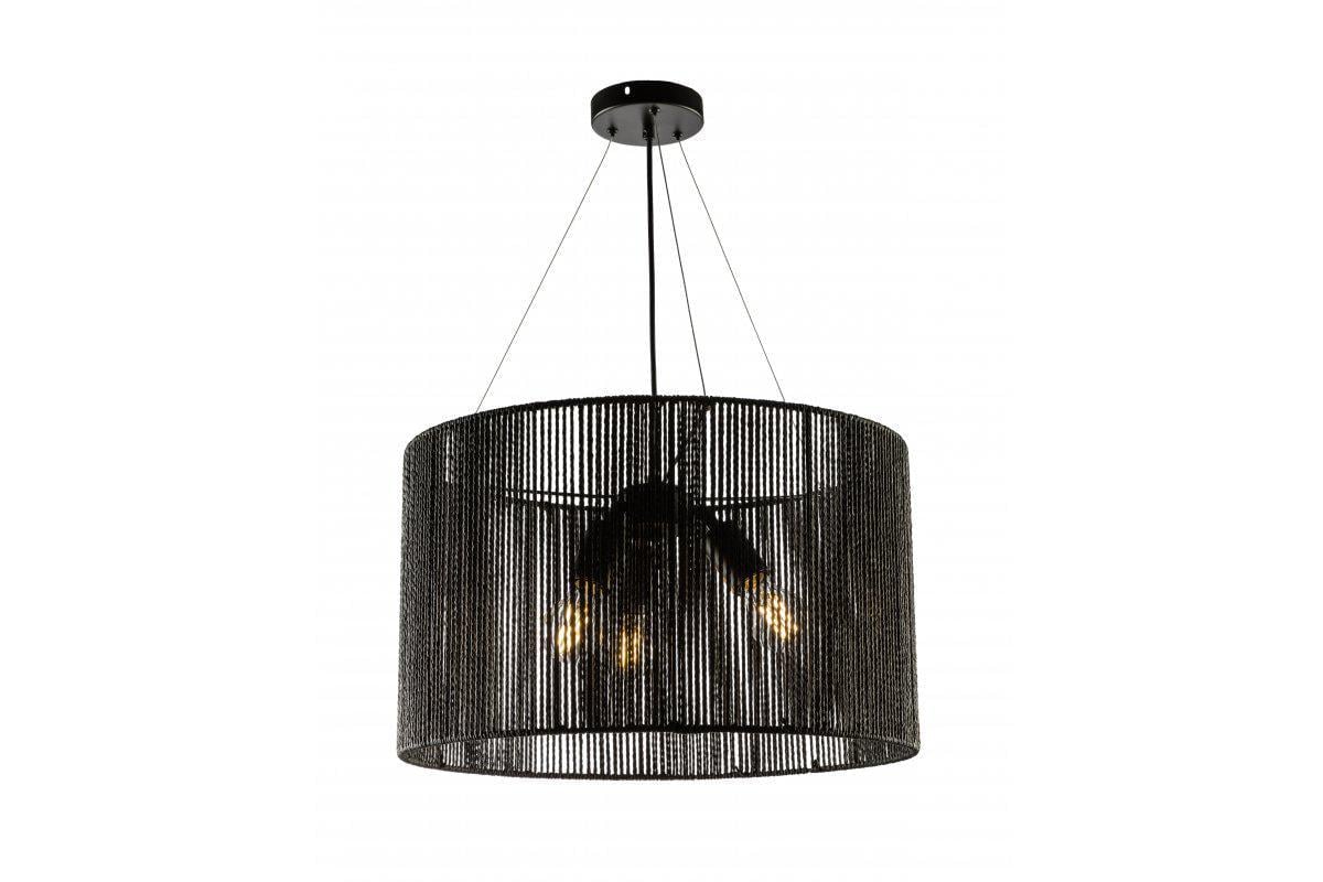 Світильник стельовий GTV FORESTO 2 5772 AC220-240V 50/60Hz 3хE27 40W Ø 50 см Чорний (27551161)