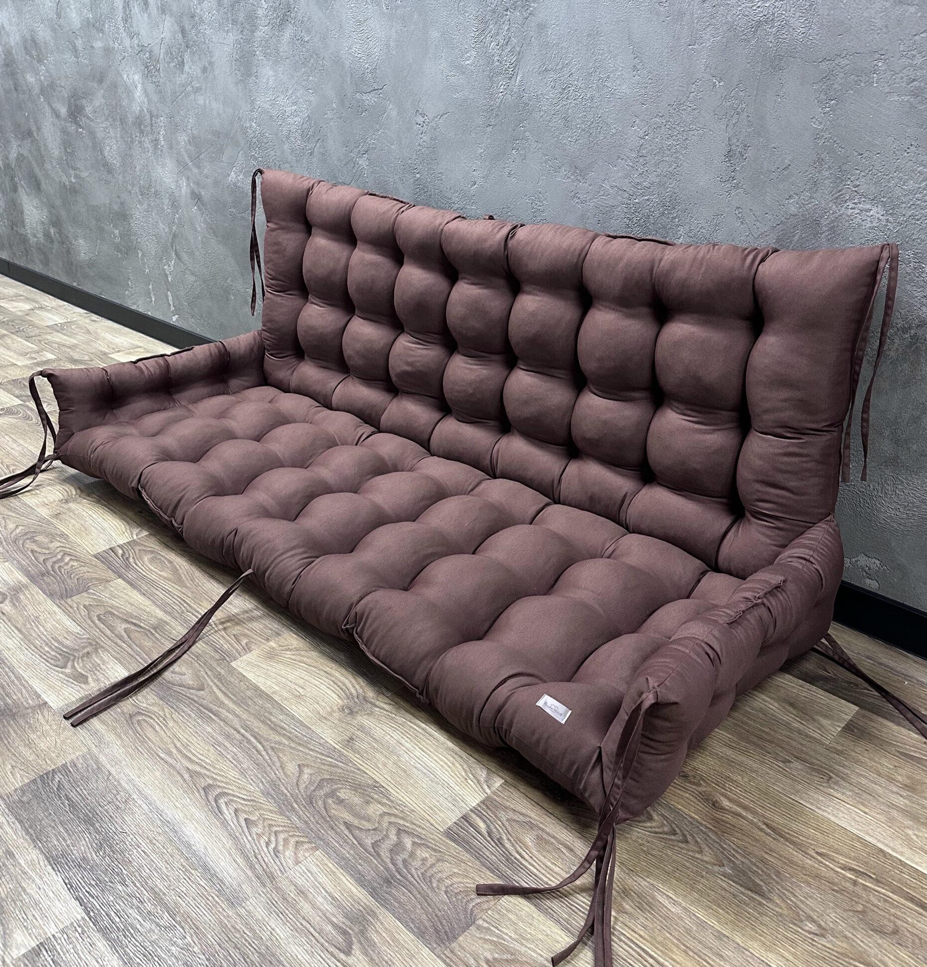 Подушка Сomfort Home с бортами на поддоны/качели/каркасы/садовая мебель 150х50х50х20 см