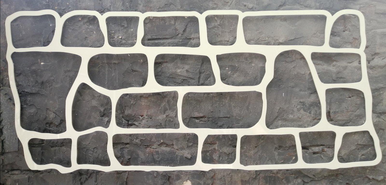 Трафареты для стен Dekorsten пластик 3 мм Каменная кладка размер 104x46 см (318)