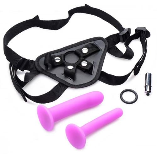 Набор страпонов с вибрацией Double-G Deluxe Vibrating Strap-On Kit (AF379) Набор страпонов с вибрацией Double-G Deluxe Vibrating Strap-On Kit (AF379)
