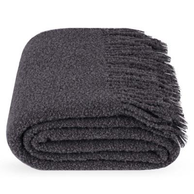 Плед букле 140х190 см Графітовий - фото 1