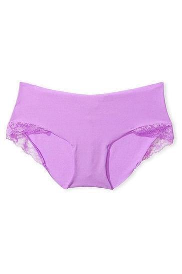 Трусики женские Victoria's Secret No-Show Lace Hiphugger Panty бесшовные XL Фиолетовый (2326442046)
