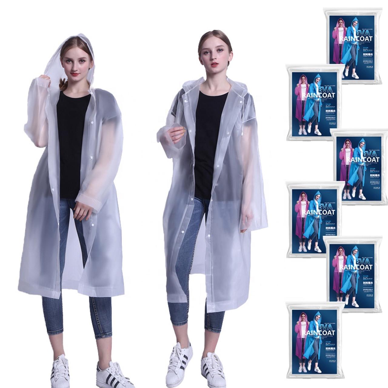 Дощовик з капюшоном EVA Raincoat на кнопках Сірий (1801427) - фото 4 Дощовик з капюшоном EVA Raincoat на кнопках Сірий (1801427) - фото 4