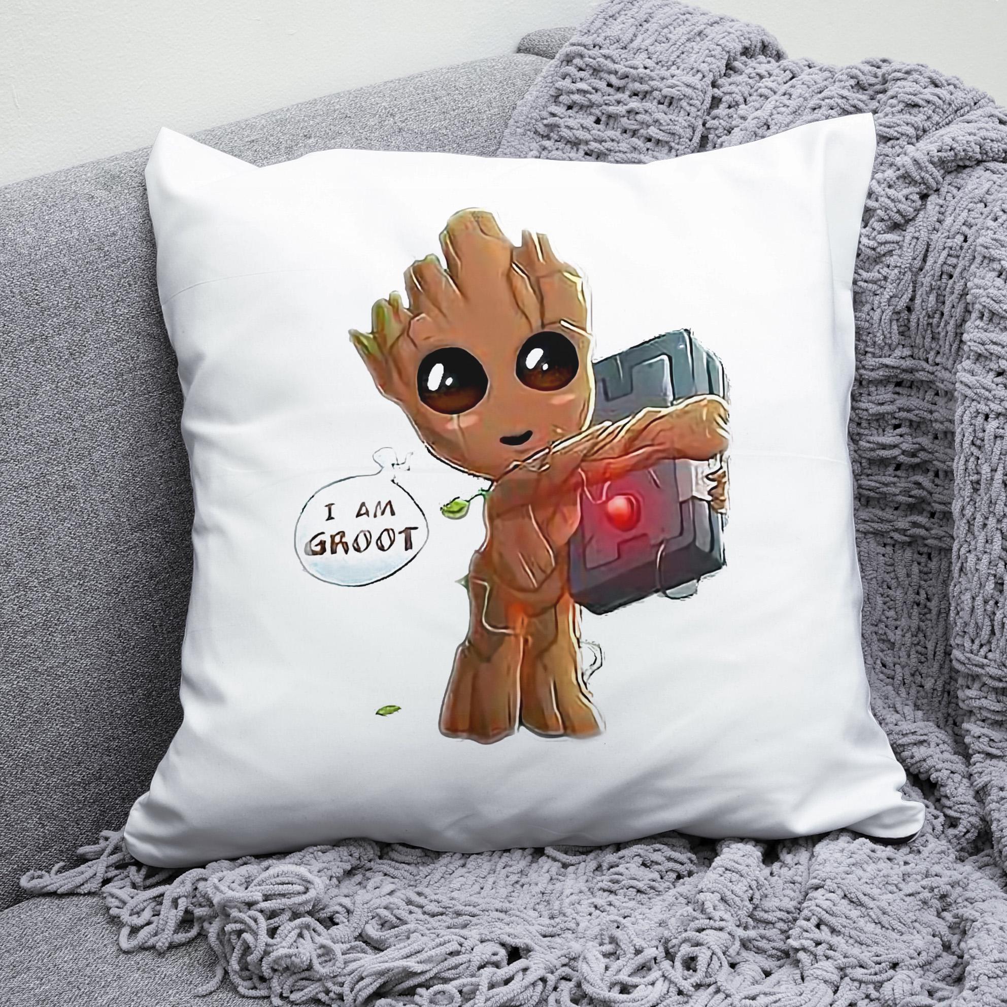 Плюшевая подушка квадрат с принтом Guardians of the Galaxy Грут