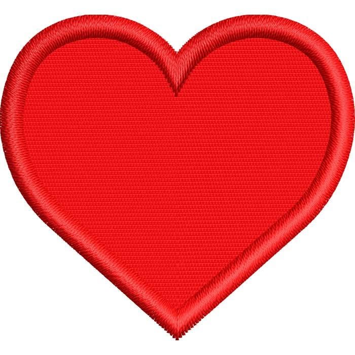 Нашивка патч Сердце №1 5x4,5 см (1801380517)