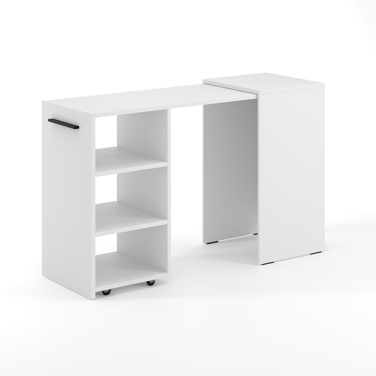 Стол тумба-трансформер Dolli 1400x450x756 мм Белый бриллиант (GATB27010100000) - фото 1 Стол тумба-трансформер Dolli 1400x450x756 мм Белый бриллиант (GATB27010100000) - фото 1