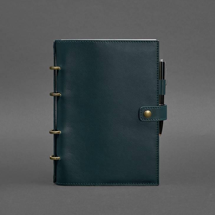 Блокнот шкіряний Софт-бук 9.1 з датованим блоком Зелений (A-027488) - фото 3 Блокнот шкіряний Софт-бук 9.1 з датованим блоком Зелений (A-027488) - фото 3