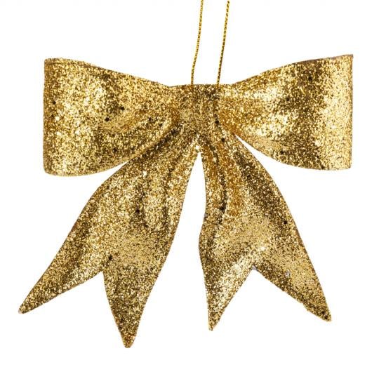 Елочная игрушка Блестящий бантик 11 см (6041-011)