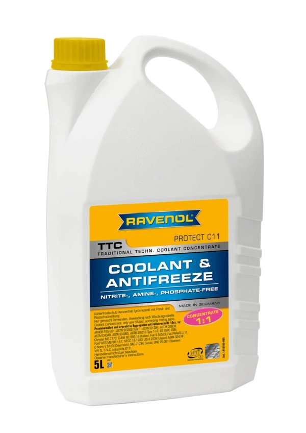 Антифриз концентрат Ravenol TTC C11/G11 5 л Желто-зеленый (1410100-005)