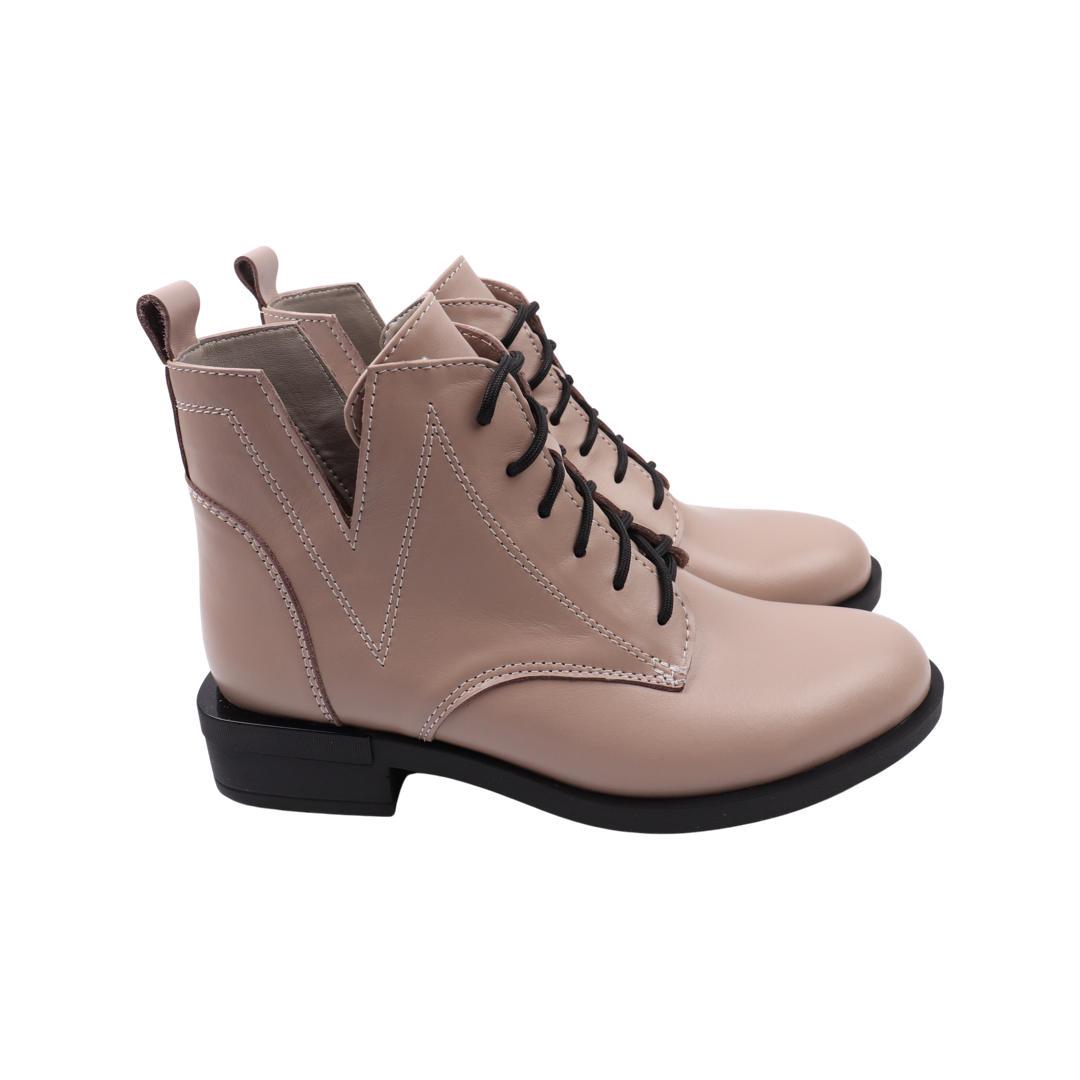 Ботинки женские R&Y из кожи р. 38 Бежевый (52-22DHC)