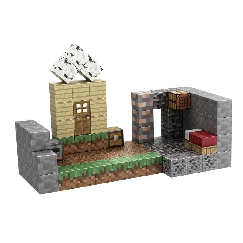 Конструктор магнитный строительный блок в стиле Minecraft 84 деталей