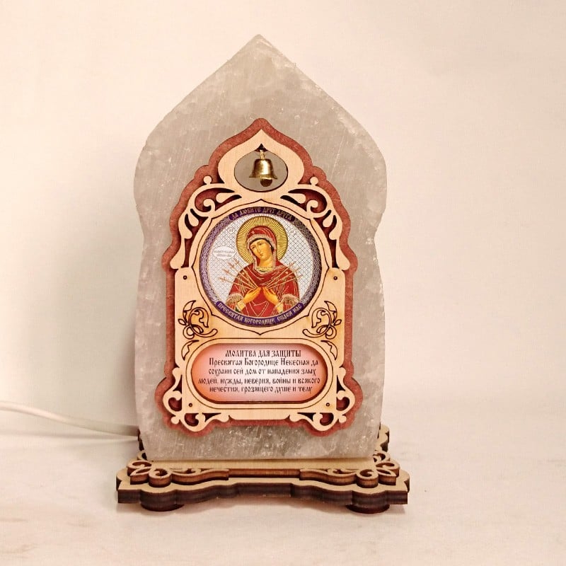 Соляна лампа Ікона маленька Семистрільна зеленого підсвічування (20028) Соляна лампа Ікона маленька Семистрільна зеленого підсвічування (20028)